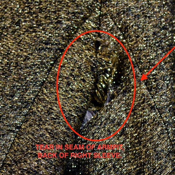 🤩Michael Kors🤩GOLD & BlK Killer Blazer - 6 - Picture 5 of 9